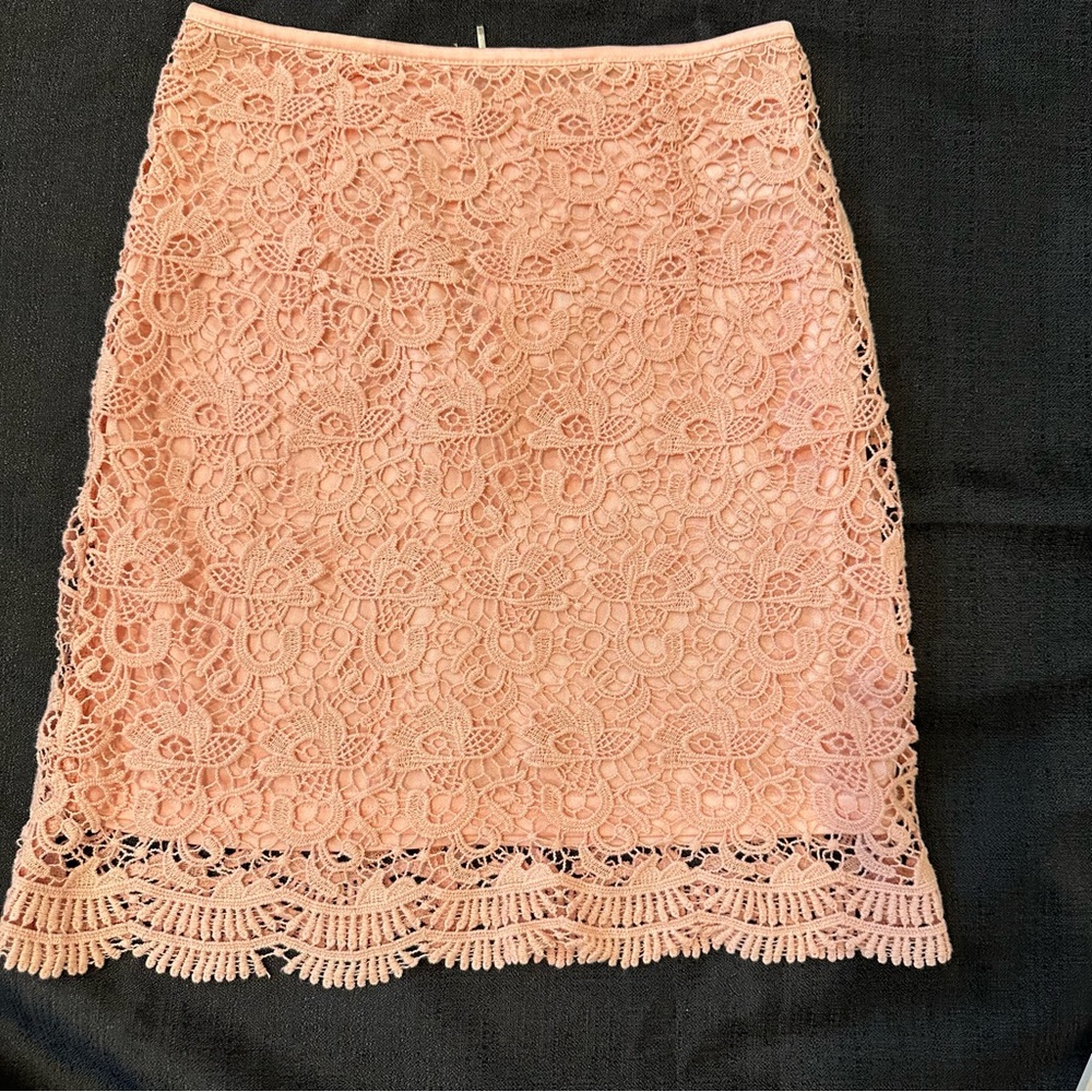 Forever 21 Coral Lace Y2K Pencil Skirt Size Small
